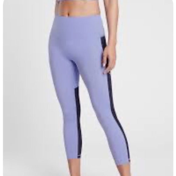 Athleta Cross Train 7/8 Paddle Leggings Womens Size XS Blue Colorblock Athletic - Picture 6 of 12